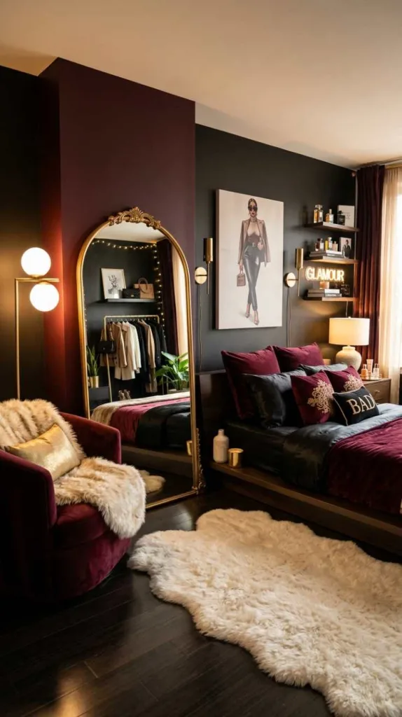 12 Baddie Bedroom Idea for a Bold Confident Vibe 4 Full-Length Arch Mirror