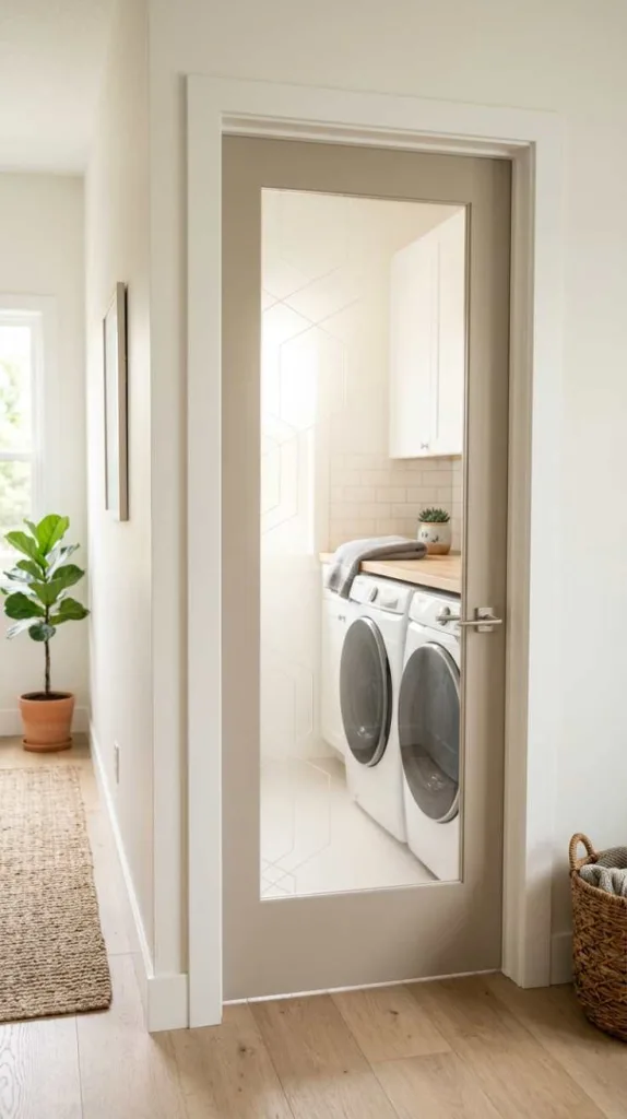 11+ Laundry Room Door Ideas for Stylish Space 12 Glass Panel Door
