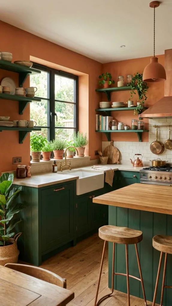 12 Terracotta Kitchen Color Ideas That Warm Up Your Space 12 Green and Terracotta Mix
