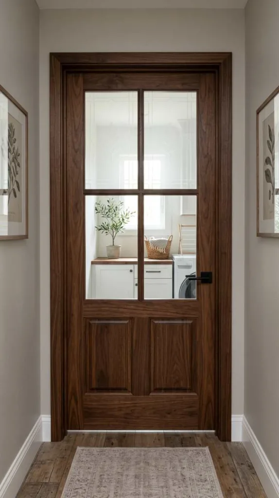 11+ Laundry Room Door Ideas for Stylish Space 5 Half-Glass Doors
