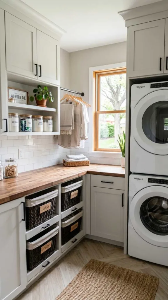 Hidden Basket Storage