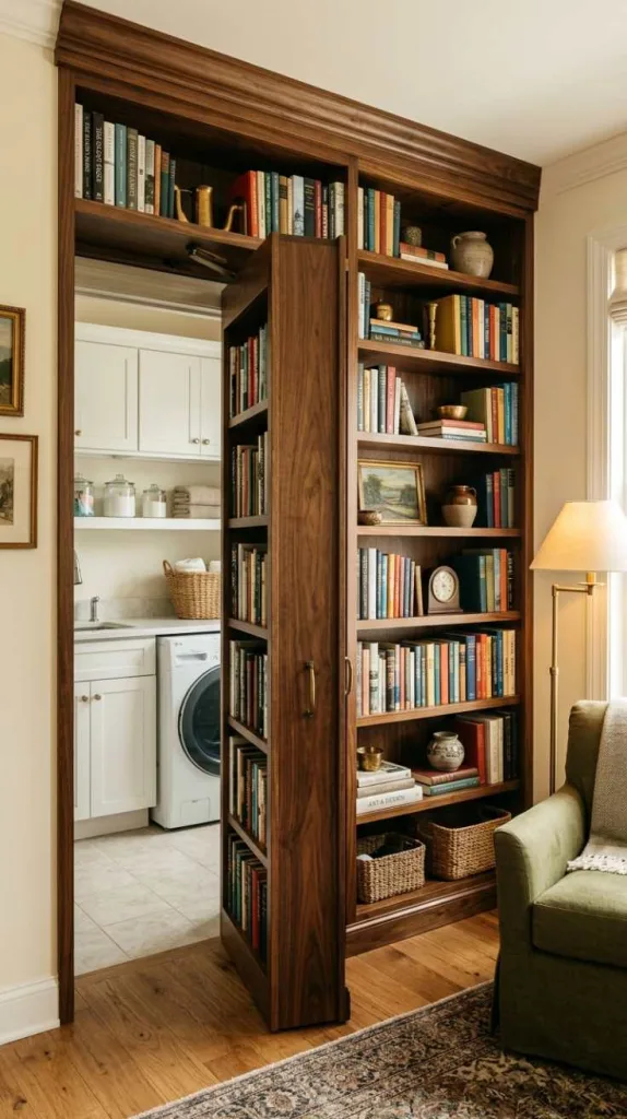 11+ Laundry Room Door Ideas for Stylish Space 11 Hidden Bookcase Door