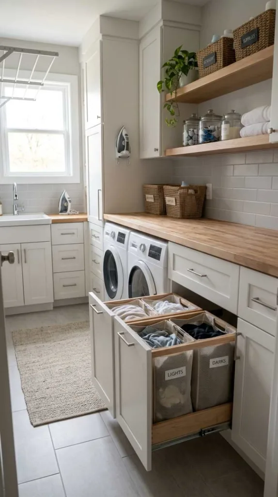 Hidden Hamper Drawers