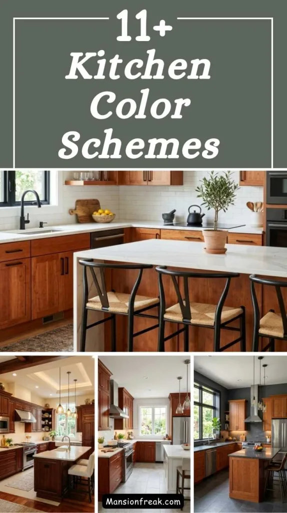 11+ Kitchen Color Schemes That Make Cherry Cabinets Pop 2 Kitchen Color Schemes