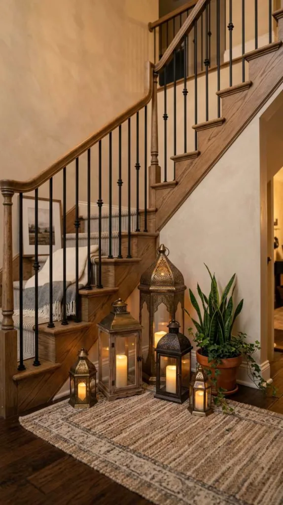 12 Staircase Corner Decor Ideas for Stylish Home Spaces 12 Lantern Collection