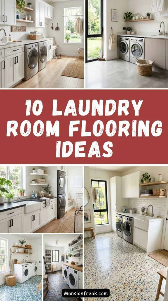 10+ Laundry Room Flooring Ideas for Functional Spaces 2 Laundry Room Flooring Ideas
