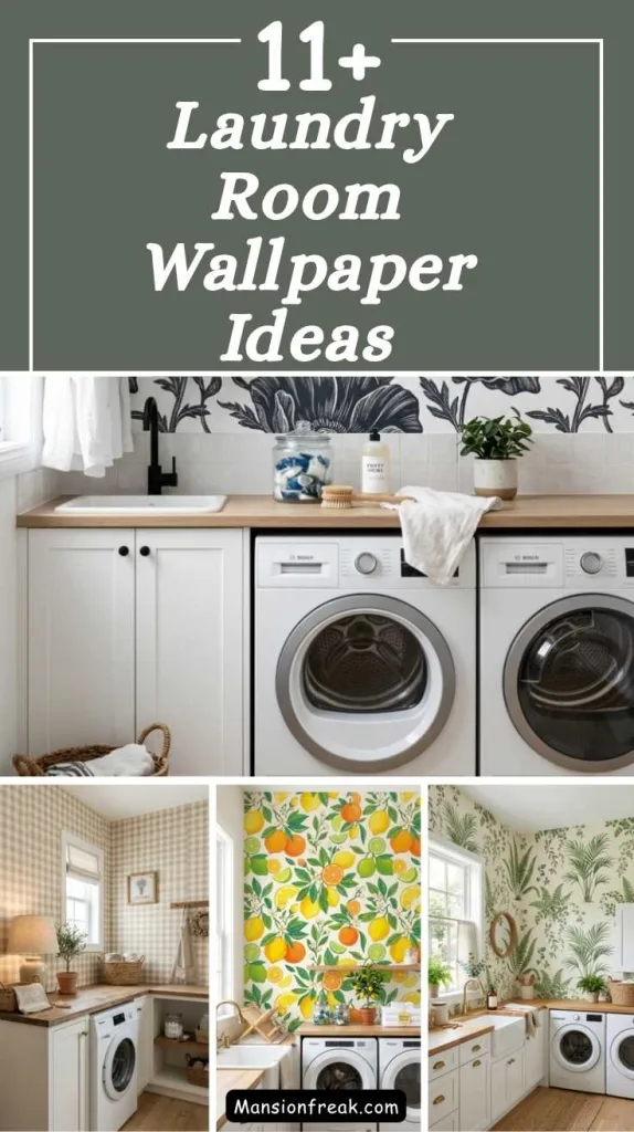 11+ Laundry Room Wallpaper Ideas for Stylish Small Spaces 2 Laundry Room Wallpaper Ideas
