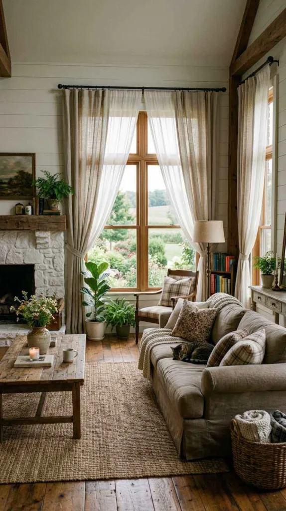 Layered Curtain Panels