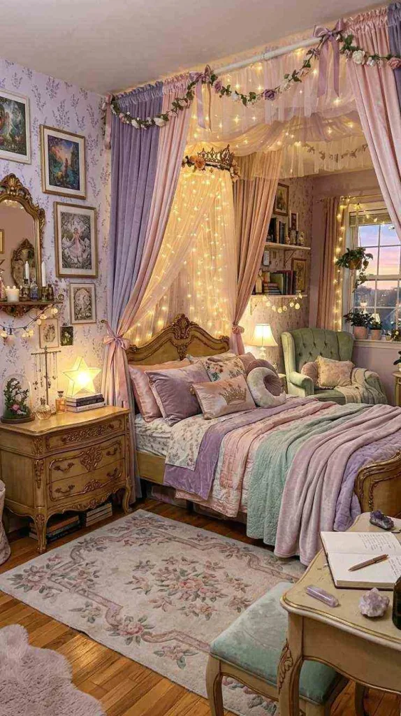 11+ Teen Girl Royalty Magical Princess Bedroom Inspirations 12 Layered Textures