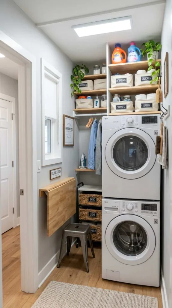 11+ Tiny Laundry Room Ideas Stackable for Small Home 4 Linen Closet Conversion