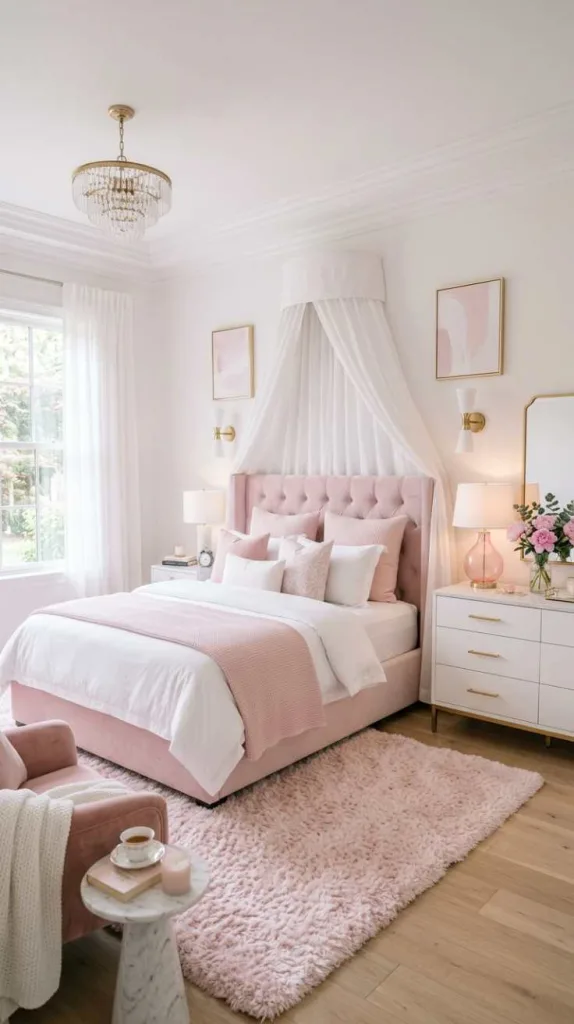 11+ Pastel Pink and White Bedroom Decor Ideas 12 Luxe Sanctuary