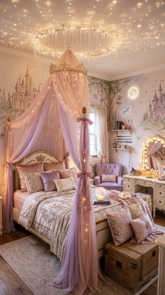 11+ Teen Girl Royalty Magical Princess Bedroom Inspirations 6 Magical Lighting