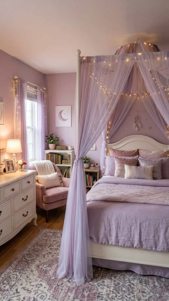 10+ Dreamy Girls Bedroom Color Ideas That Feel Like Magic 14 Mauve Twilight Bedroom