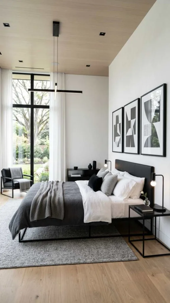 10+ Modern Master Bedroom Ideas You'll Love 8 Minimal Black Details
