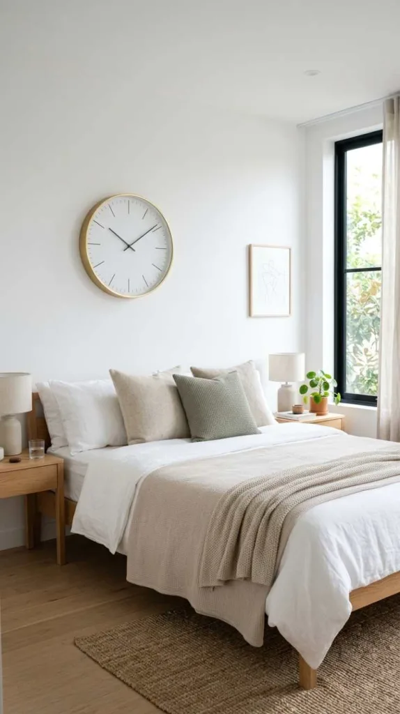 10+ Best Room Decor Ideas that Feel Fresh Stylish 2026 8 Minimal Wall Clock Accent