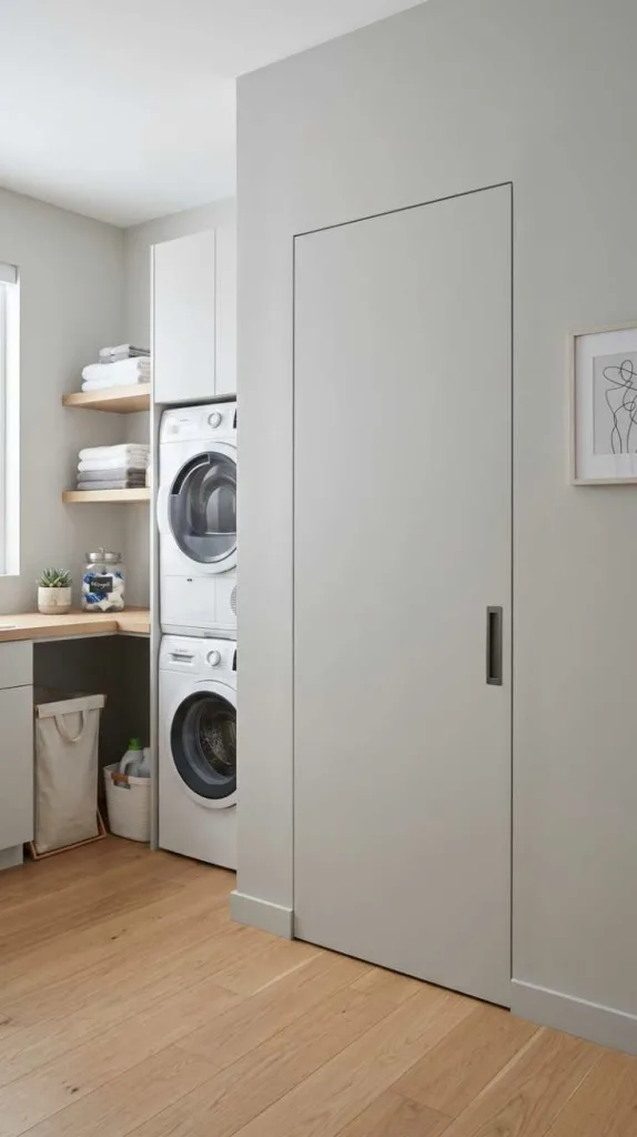 11+ Laundry Room Door Ideas for Stylish Space 14 Minimalist Flush Door