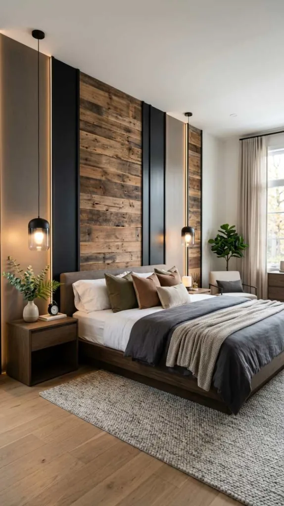 10+ Modern Master Bedroom Ideas You'll Love 14 Mixed Texture Walls