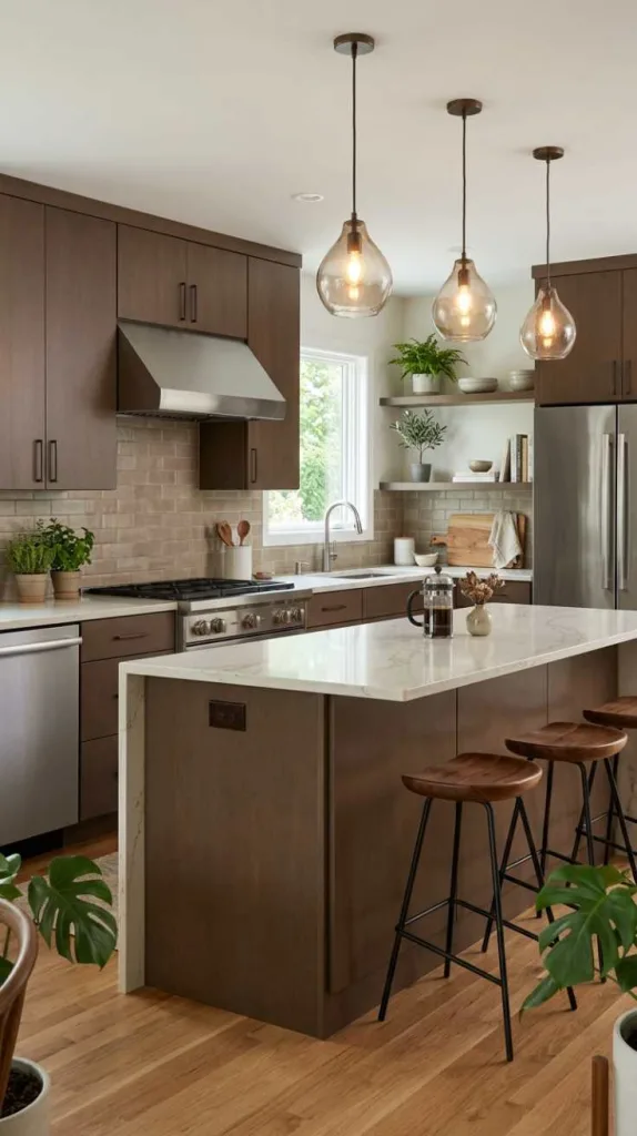12 Designer Approved Modern Kitchen Colors That Feel Luxurious 12 Mocha Brown