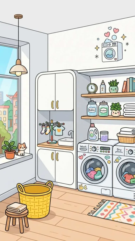 11+ Toca Boca Laundry Room Ideas for Aesthetic Home 9 Modern Minimal Style