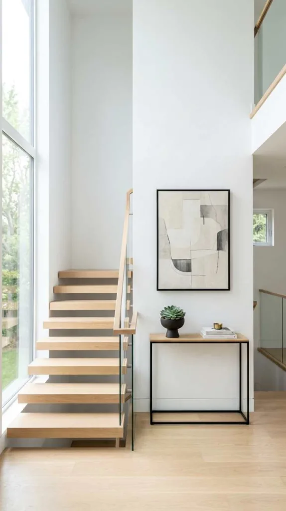11+ Staircase Landing Decor for Cozy Home Style 5 Modern Minimalist