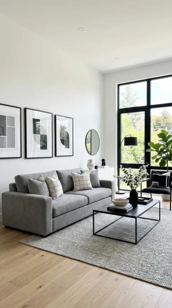 10+ Modern Minimalist Living Room Ideas for a Calm Home 10 Monochrome Balance