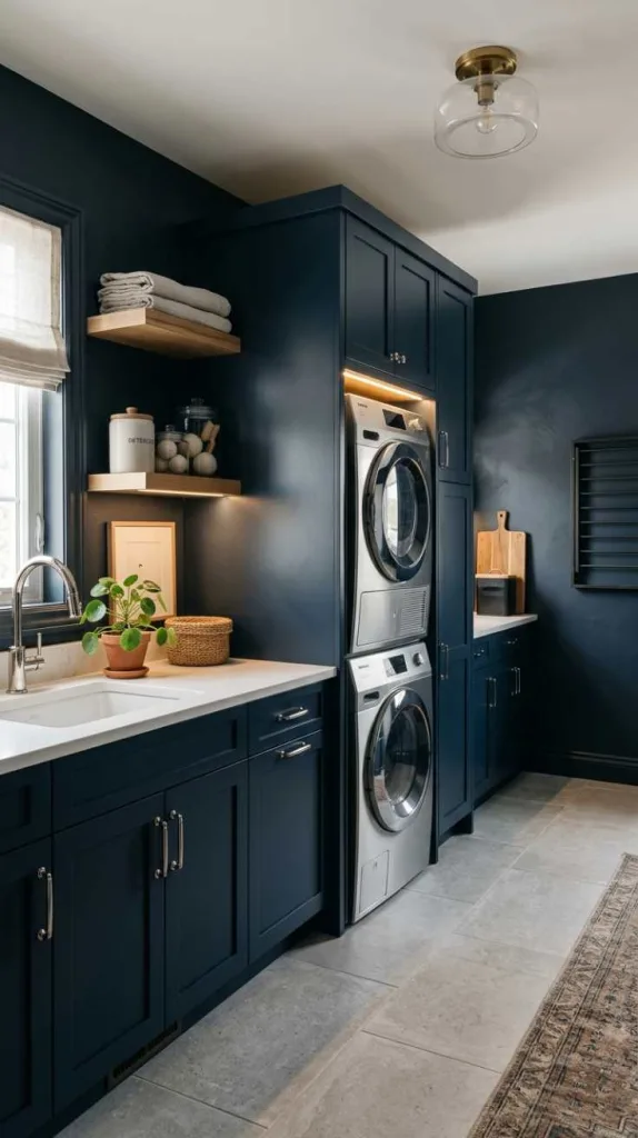 Moody Blue-Black Walls