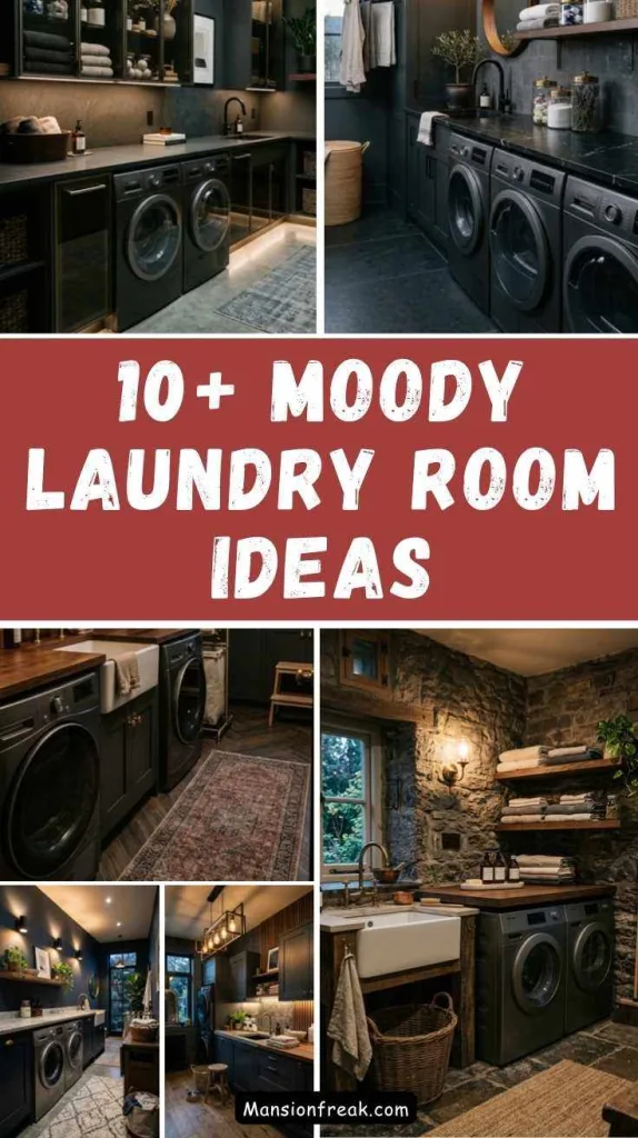 10+ Moody Laundry Room Ideas for Elegant Home Style 2 Moody Laundry Room Ideas
