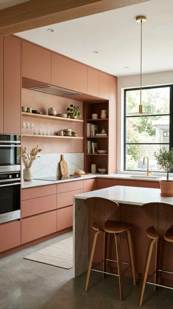 12 Designer Approved Modern Kitchen Colors That Feel Luxurious 14 Muted Terracotta