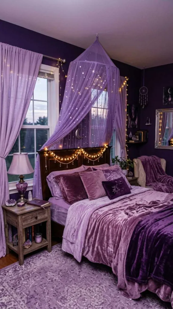 10+ Dreamy Girls Bedroom Color Ideas That Feel Like Magic 4 Mystical Moody Purple