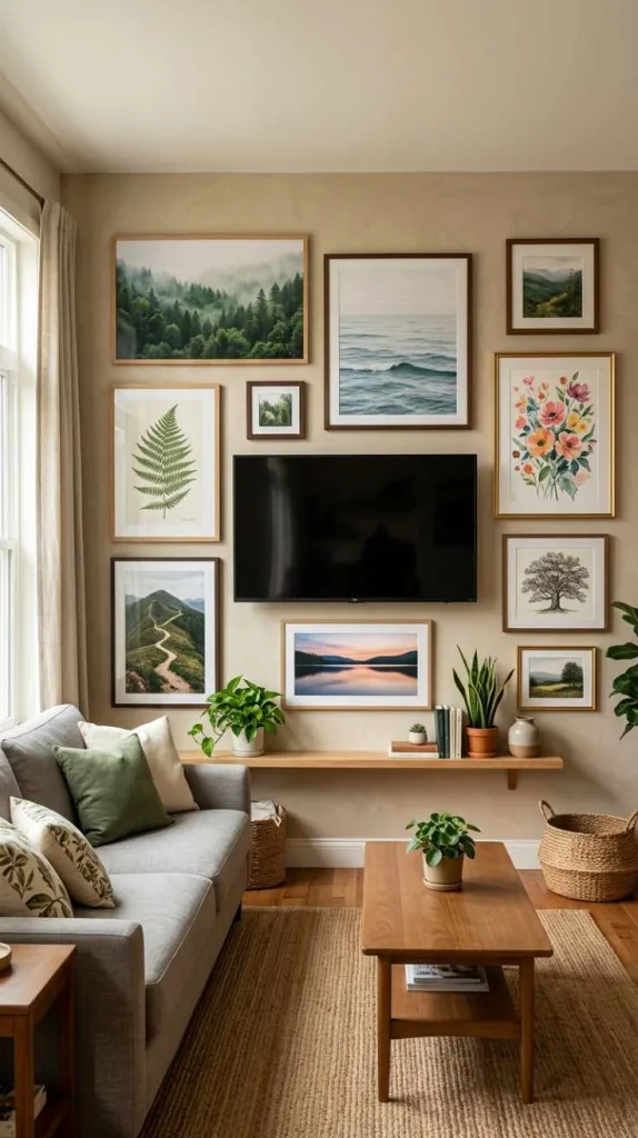 Nature-Inspired Print Wall