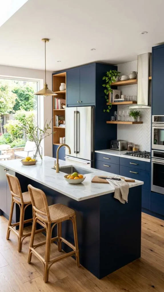 12 Designer Approved Modern Kitchen Colors That Feel Luxurious 7 Navy Blue 1