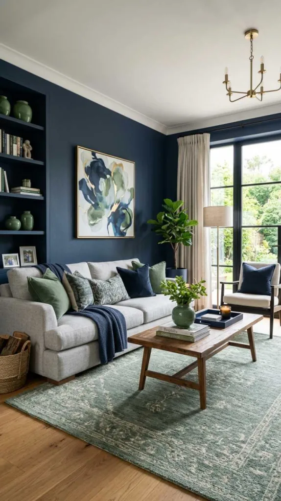 Navy and Seaweed Green Mood