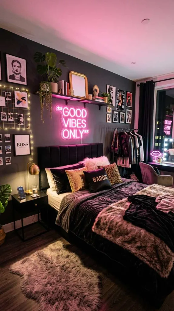 12 Baddie Bedroom Idea for a Bold Confident Vibe 12 Neon Sign Bedroom Glow