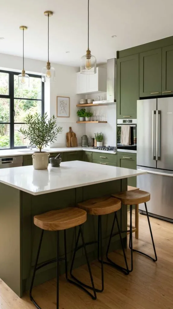 12 Designer Approved Modern Kitchen Colors That Feel Luxurious 8 Olive Green