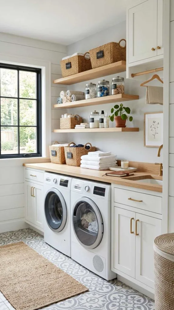 Open Concept Laundry Area