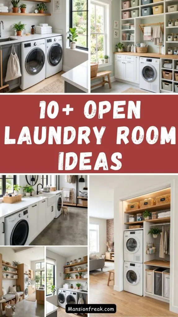 10+ Open Laundry Room Ideas for Bright Homes 2 Open Laundry Room Ideas