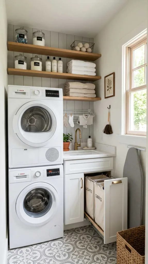 Open Shelf Laundry Station