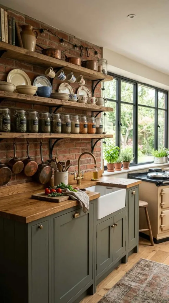 Open Shelving Rustic Display