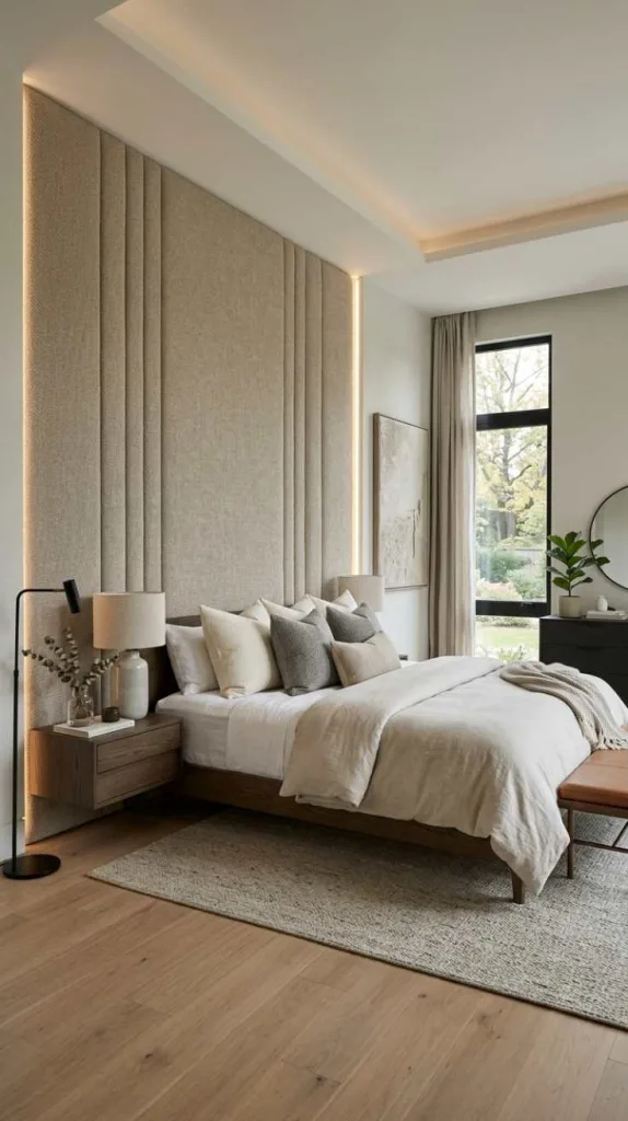 10+ Modern Master Bedroom Ideas You'll Love 6 Oversized Headboard Focus