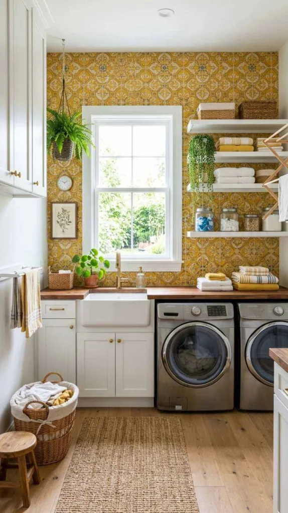 Patterned Yellow Tiles