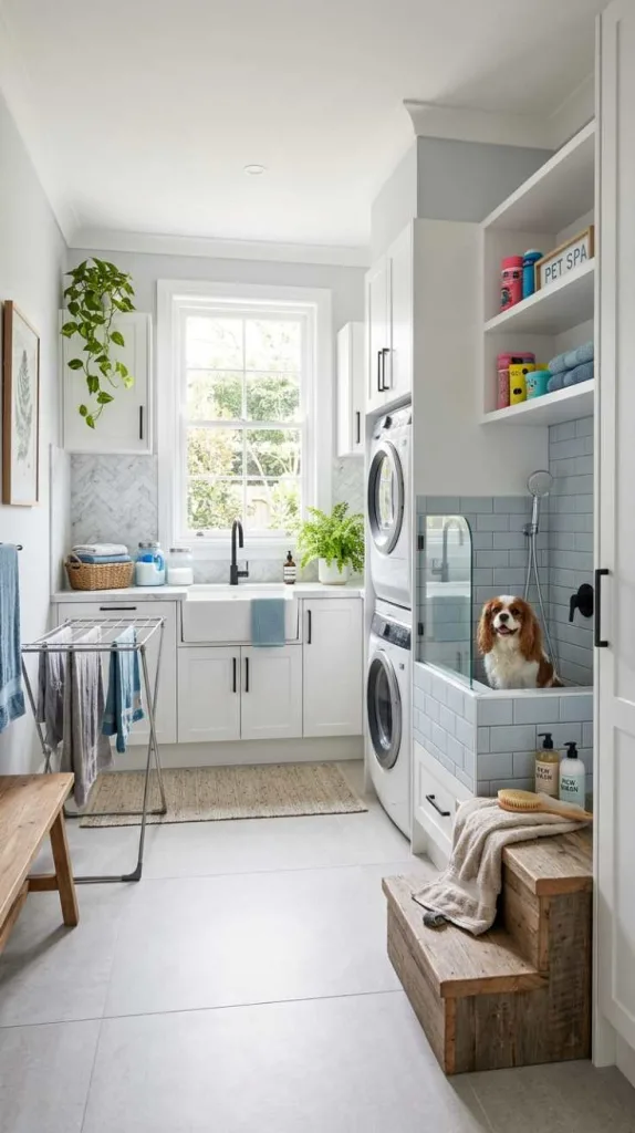 11+ Washing Room Ideas Laundry for Organized Homes 5 Pet Wash Nook