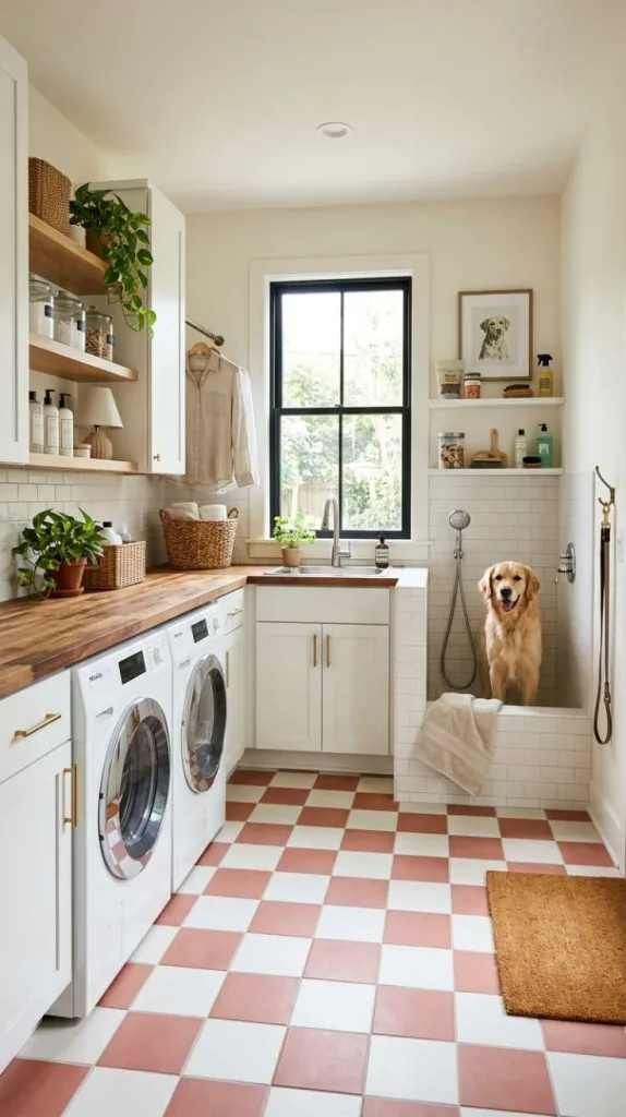 Pink Checkered Tile