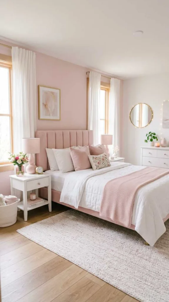 11+ Pastel Pink and White Bedroom Decor Ideas 5 Pink Headboards