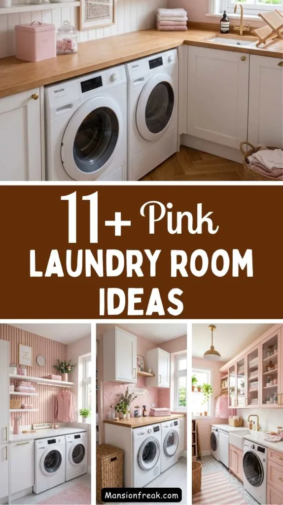 Pink Laundry Room Ideas