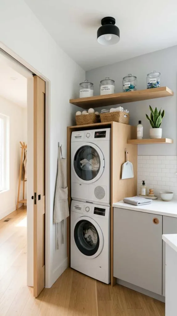 10+ Very Small Laundry Room Ideas for Smart Space 5 Pocket Door Nook