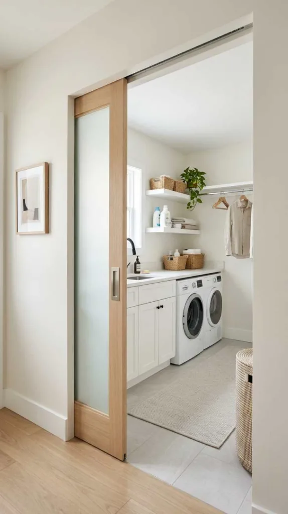 11+ Laundry Room Door Ideas for Stylish Space 3 Pocket Doors