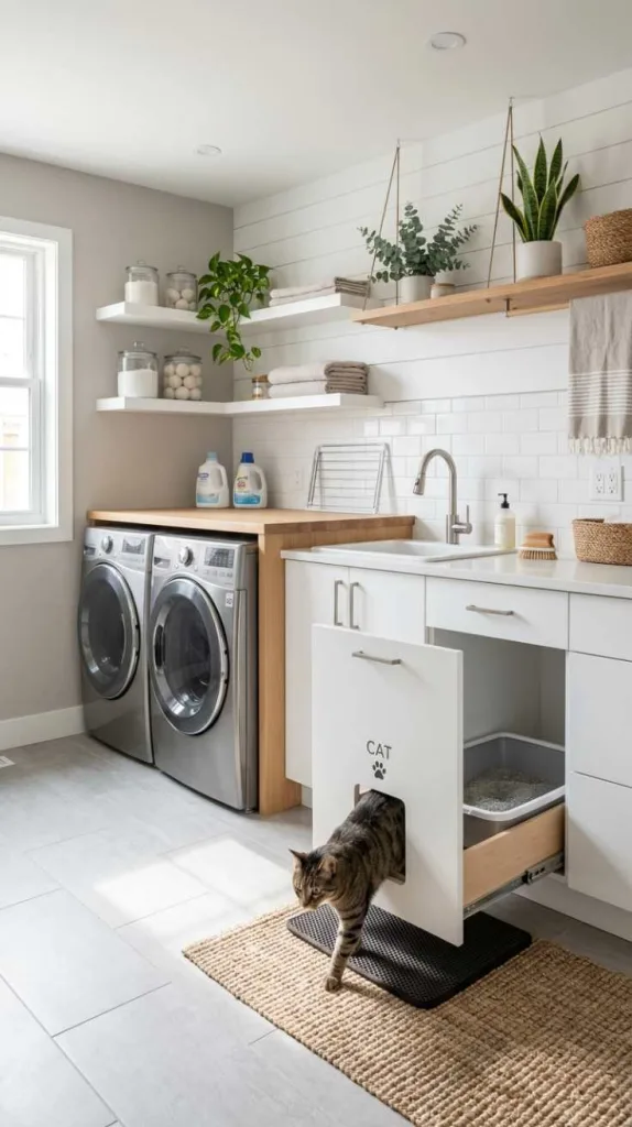 10+ Laundry Room Cat Litter Box Ideas 13 Pull Out Style