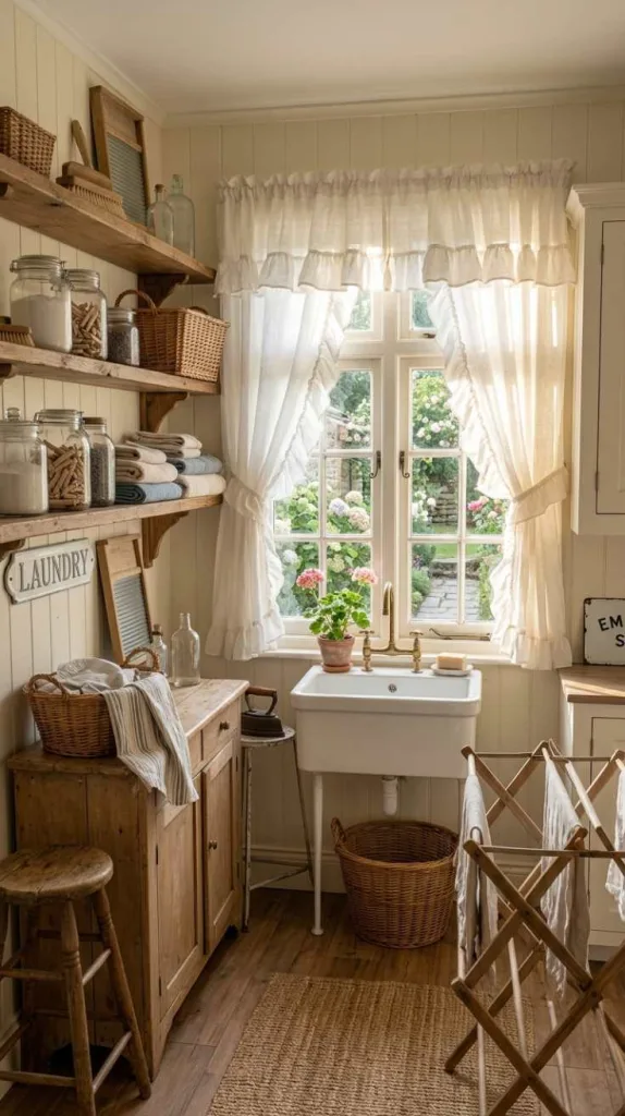 Ruffled Cottage Curtains
