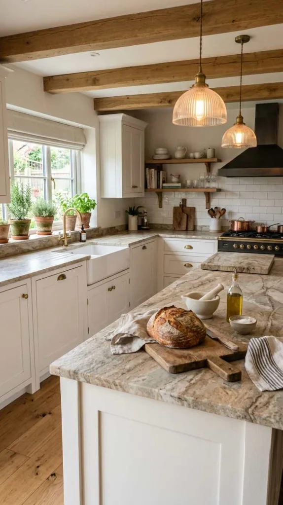 12 Trendy Kitchen Countertop Designs For a Stylish Home 6 Rustic Stone Countertops