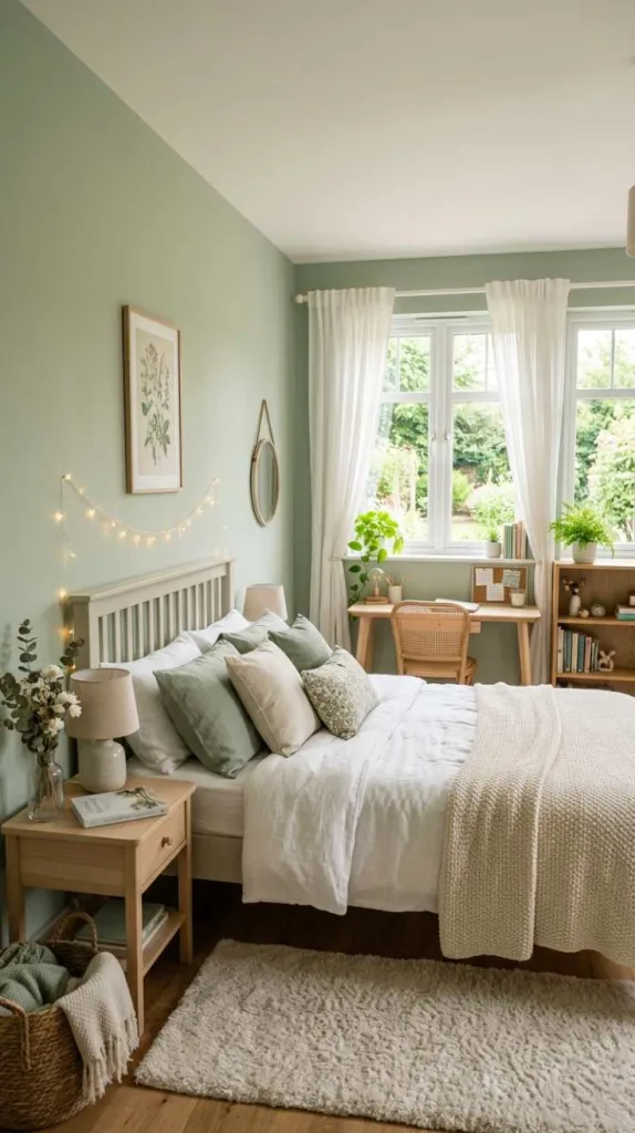 10+ Dreamy Girls Bedroom Color Ideas That Feel Like Magic 7 Sage Green Calm Bedroom